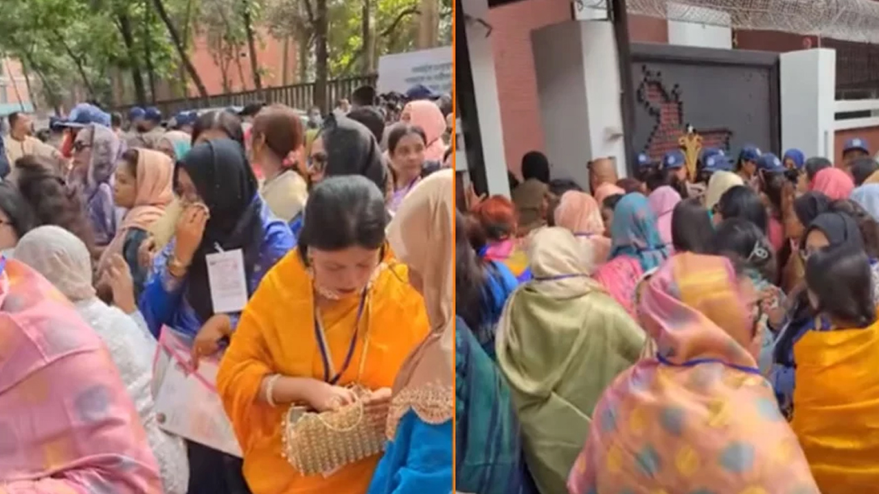 গুলশানে বিএনপির সংরক্ষিত নারী আসনে মনোনয়ন প্রত্যাশীদের ব্যাপক ভিড়