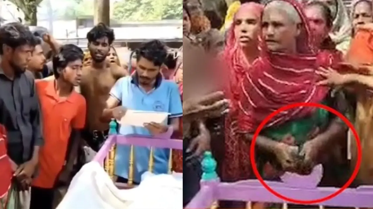 টাকার জন্য মরদেহ দাফনে বাধা। ছবি : সংগৃহীত