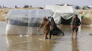 গাজার বাস্তুচ্যুতদের তাঁবুতে বন্যা, শীতকালীন দুর্ভোগ বেড়েছে