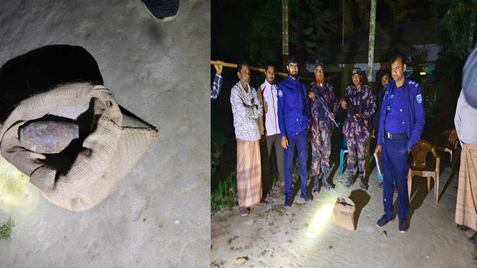 বাংলাবান্ধা স্থলবন্দরে পাথরের ট্রাক থেকে মর্টার শেল উদ্ধার