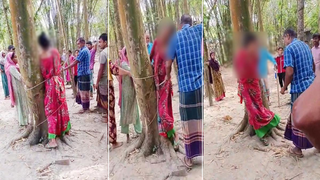 করলা চুরির অভিযোগে স্ত্রীকে গাছে বেঁধে পেটালেন স্বামী, ভিডিও ভাইরাল