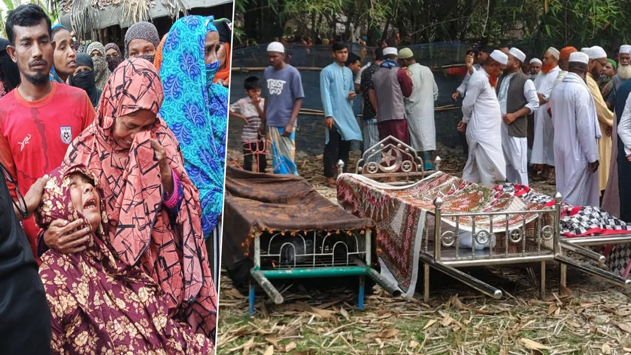 রামপালের সড়ক দুর্ঘটনায় নিহত নববধূ মিতুসহ তিনজনের দাফন সম্পন্ন