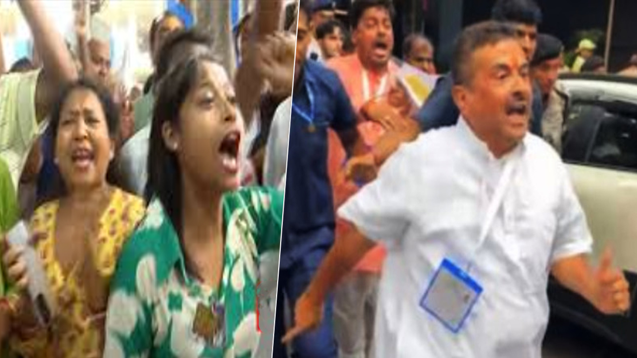 শুভেন্দুকে দেখা মাত্রই ‘জয় বাংলা’ ও ‘চোর চোর’ স্লোগান