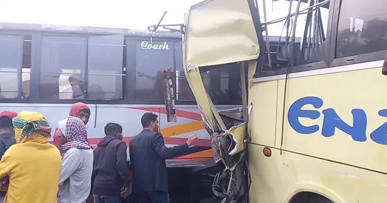 সিলেটের ওসমানীনগরে বাসের সংঘর্ষে দুই নিহত, ১০ আহত