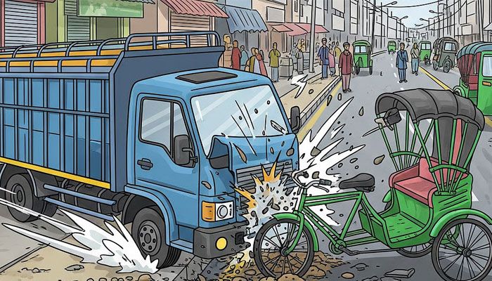 যাত্রাবাড়ীতে ট্রাকের ধাক্কায় রিকশা আরোহী নিহত