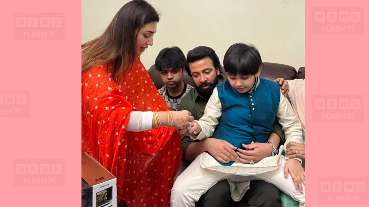 ছেলের জন্মদিনে এক হয়েছেন শাকিব-অপু