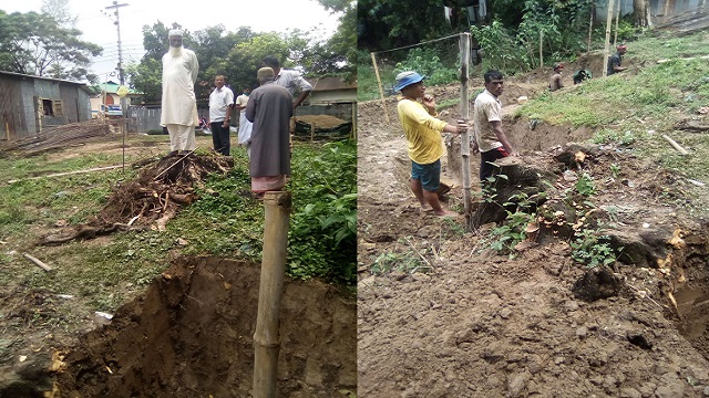 পৌর শহরের হাছননগরে পঞ্চায়েতসহ আইনশৃঙ্খলা বাহিনীর নির্দেশ অমান্য করে জোরামুলে পাকা দালান নির্মাণের অভিযোগ