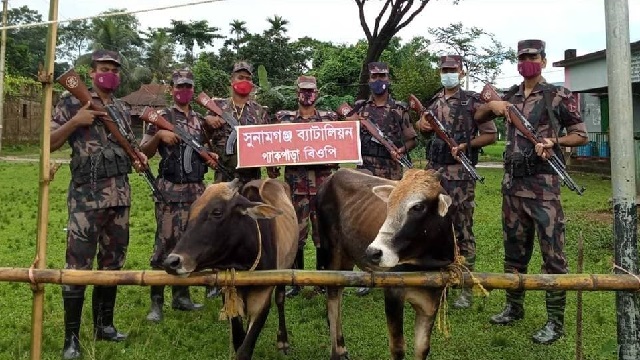 দোয়ারাবাজার সীমান্তে ভারতীয় মদ ও গরু জব্দ