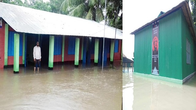 কুষ্টিয়ার দৌলতপুরে চরাঞ্চলের প্লাবিত ২৫ শিক্ষাপ্রতিষ্ঠান, পাঠদান কার্যক্রম নিয়ে অনিশ্চয়তা