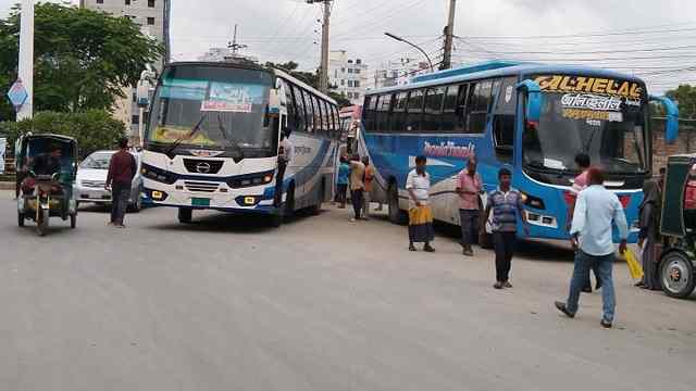 রাজশাহীতে অনির্দিষ্টকালের পরিবহন ধর্মঘট