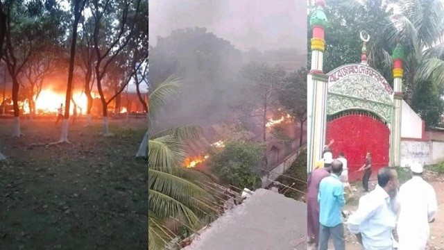 ত্রিশালে দেওয়ানবাগীর আস্তানা ভাঙচুর-অগ্নিসংযোগ